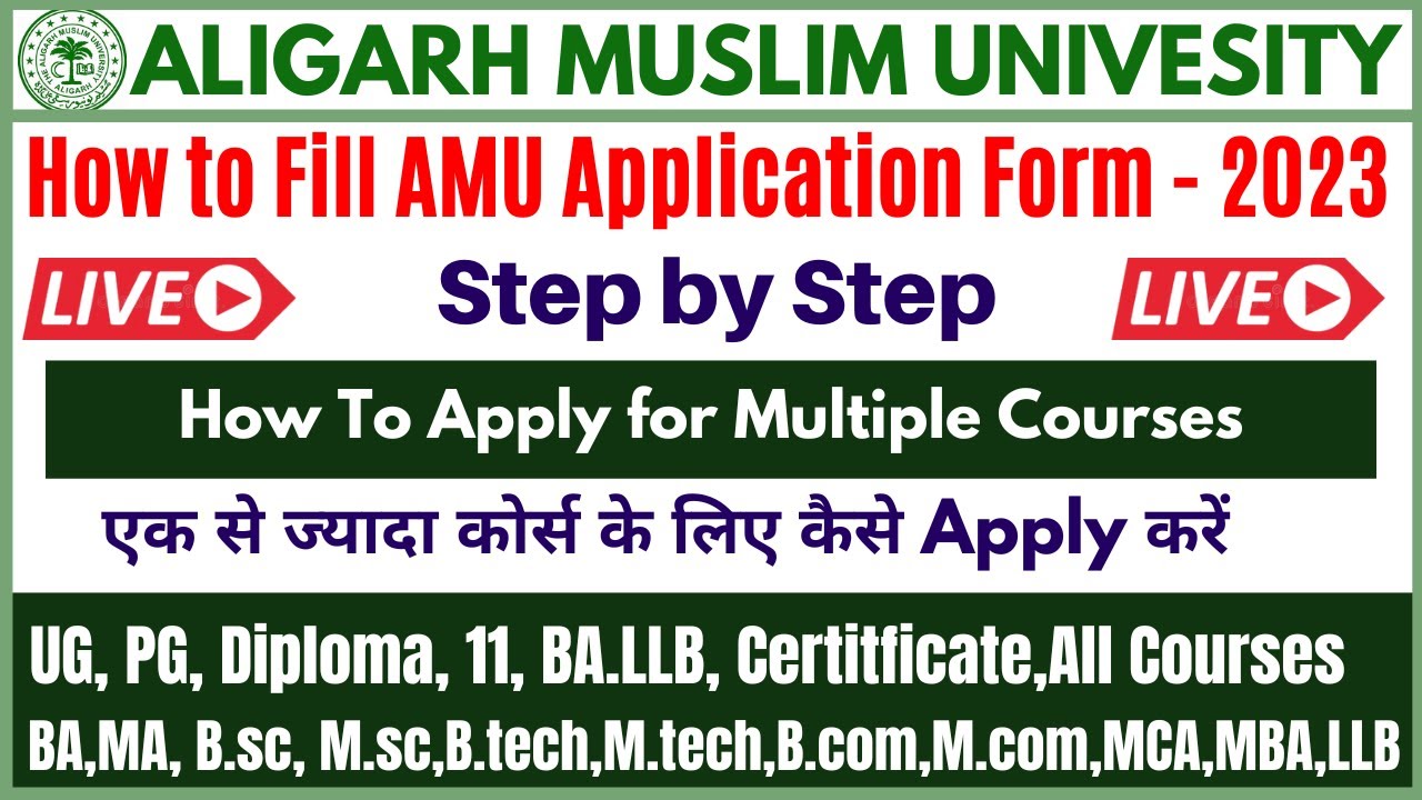 amu phd application form fees