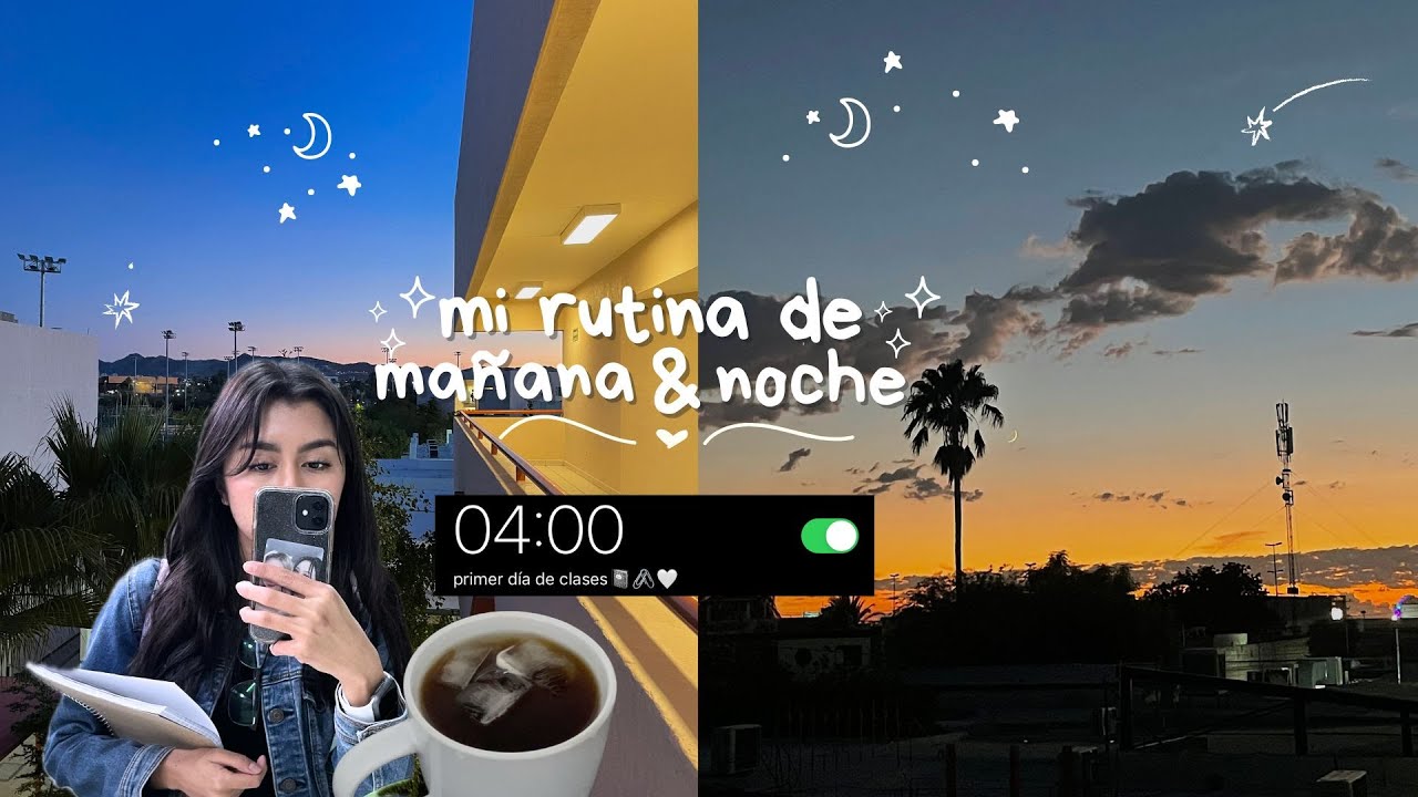 mi rutina de MAÑANA (4AM) ☀️ y NOCHE 🌙 para la universidad | primer día de clases📓🖇️˚୨୧⋆｡˚@dangyiseo
