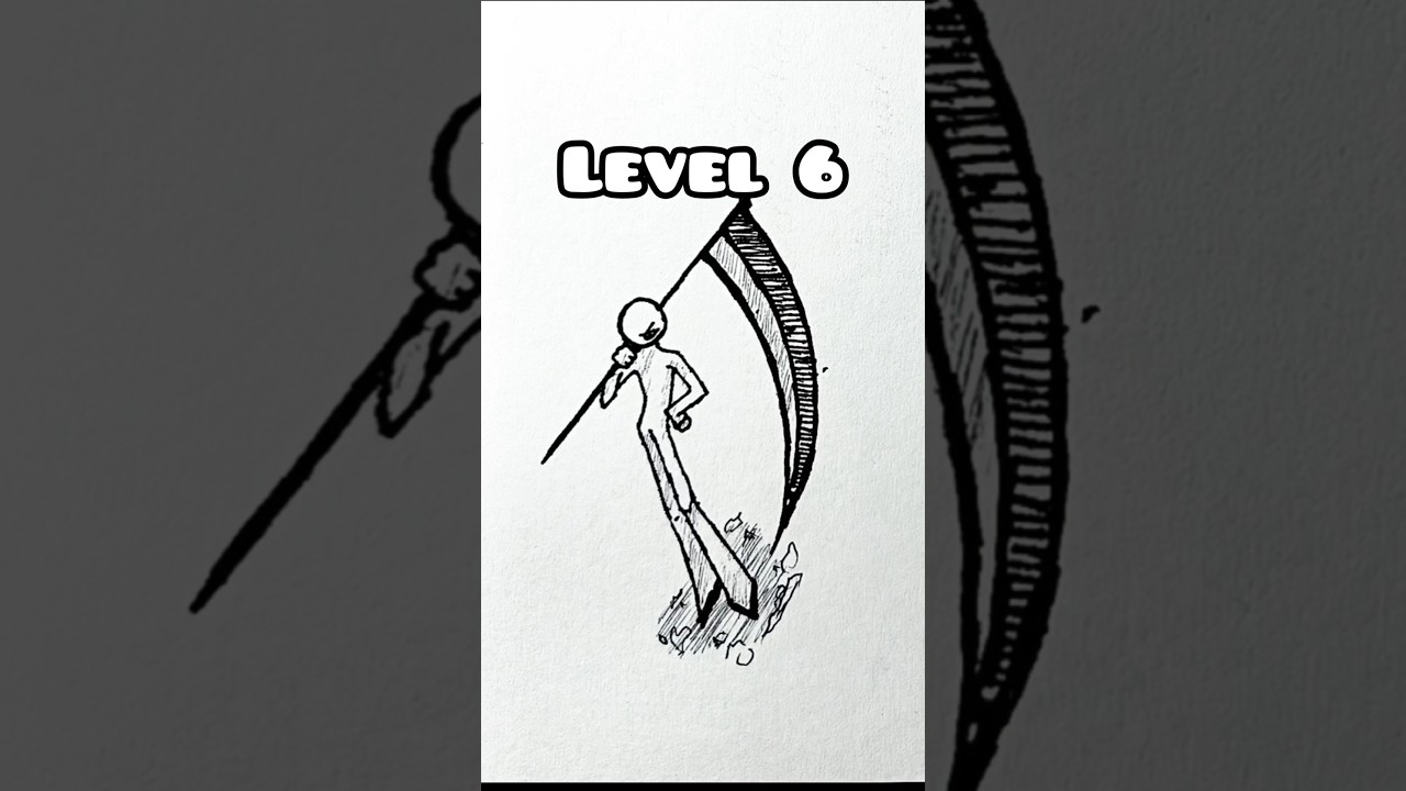 DRAWING STICKMAN IN DIFFERENT LEVEL #shorts #anime #drawing #stickman #fyp