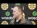 Marco Sturm talks after practice @ MIN