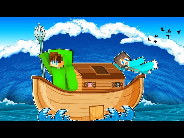 MEGA TSUNAMI VS OLIP`S ARK! | Minecraft class=