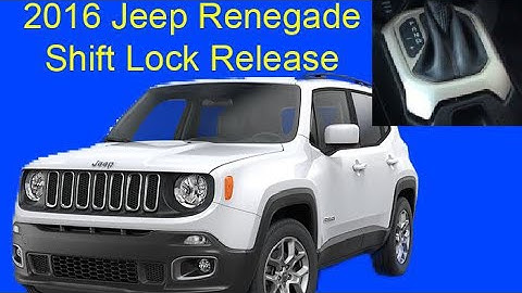 2016 Jeep Renegade shift lock release