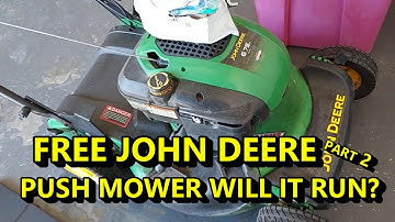 JOHN DEERE JS20 PUSH MOWER WILL IT RUN PART 2