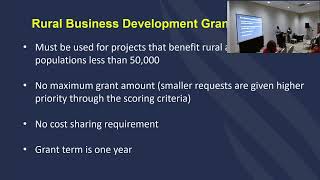 DAY 2: Workshop USDA Socially Disadvantaged Group Grant, Rural Business Development Grant, and Rural