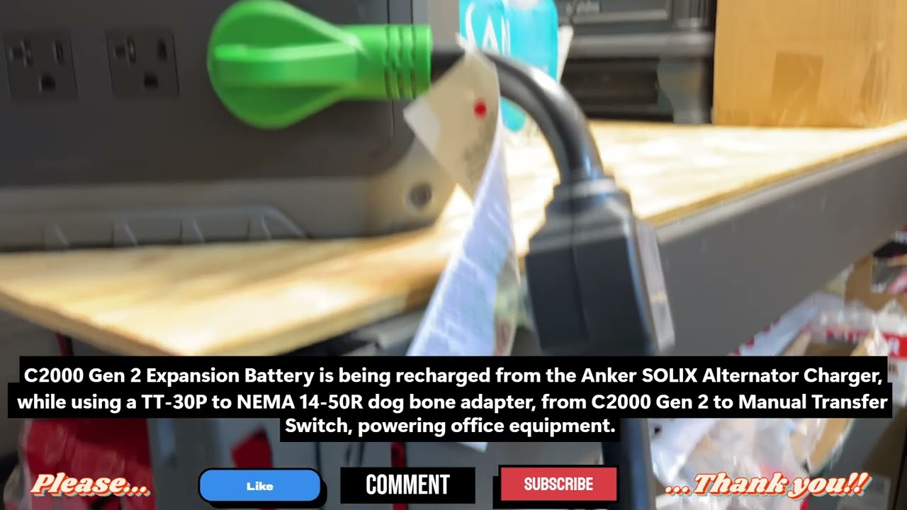 Anker SOLIX Alternator Charger, C2000 Gen 2 and Manual Transfer Switch Demonstration