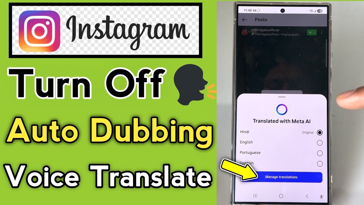How to turn off auto dubbing on Instagram Reels | Reels me auto dubbing kaise band kare