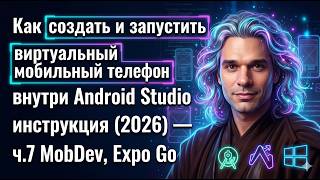 Как создать и запустить виртуальный мобильный телефон внутри Android Studio инструкция (2026)