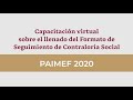 Capacitación virtual sobre el llenado del Formato de Seguimiento de Contraloría Social