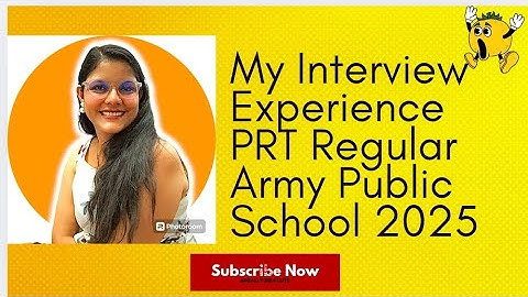My Interview Experience in Army Public School PRT Regular