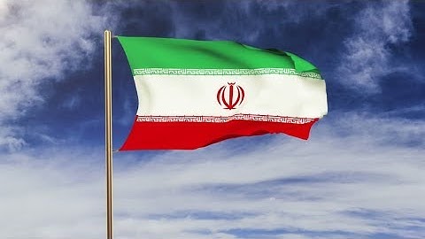 4K Iran flag waving in the wind. Green screen, alpha matte. Loopable animation Stock video