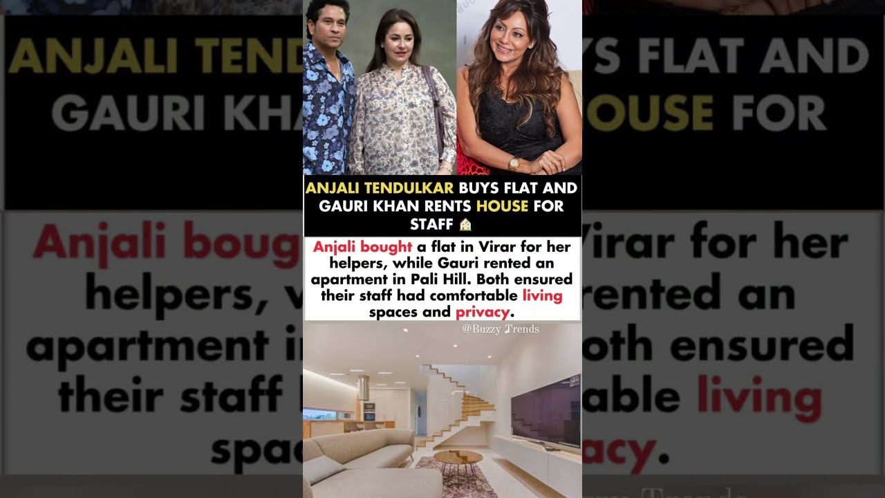 Sachin's Wife Anjali Buys Flat In Virar For Helper Staff For Comfortable Life