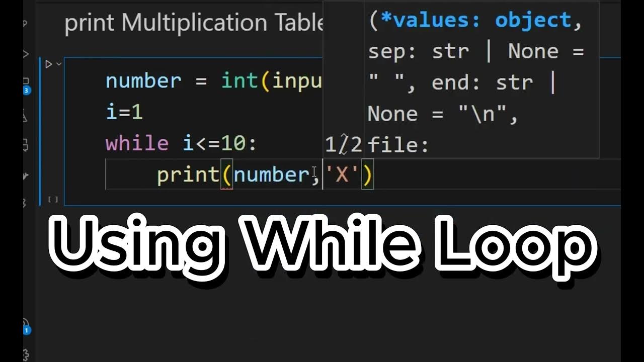 Multiplication Table Using While Loop in Python #apnacode #while_loop # ...