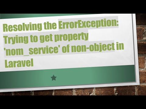 Resolving the ErrorException:
