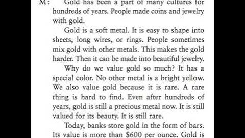 Level 1 – Unit 11 : Gold