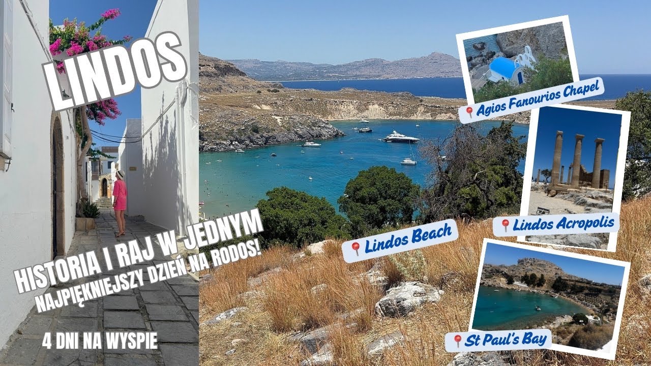 LINDOS / Najpiękniejszy 3 dzień na RODOS! Rajskie plaże, Akropol i  ukryty kościółek #travel #love