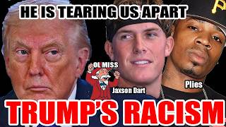 NY Giants QB Jaxson Dart Sparks RACIAL BACKLASH  Introducing President Donald Trump at Rally 📱