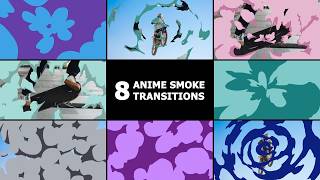 Anime Dynamic Smoke Transitions - 8 Explosion-Style Elements (AE)