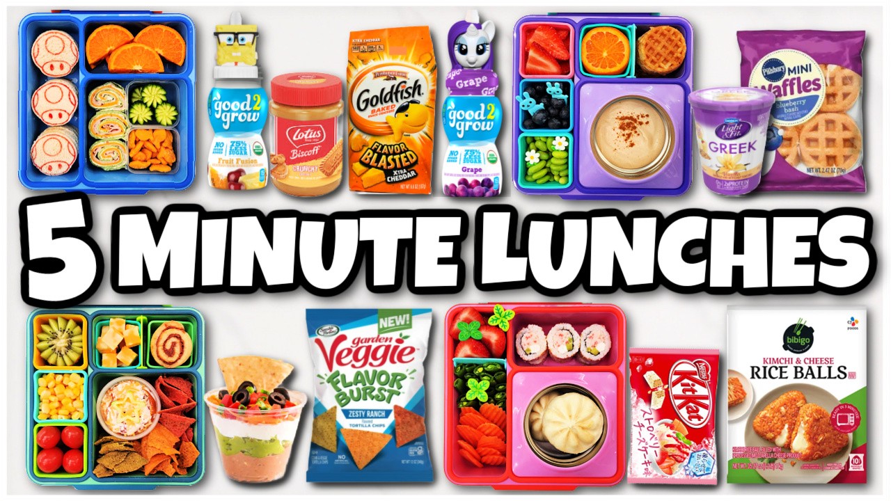 School Lunchbox Ideas for when You're OUT OF TIME! (NO Cooking Required)