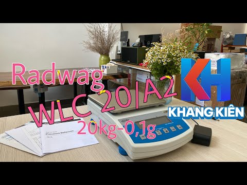 Video Cân kỹ thuật 20kg 1 số lẻ RADWAG WLC 20/A2 (20kg; IP43) - youtube