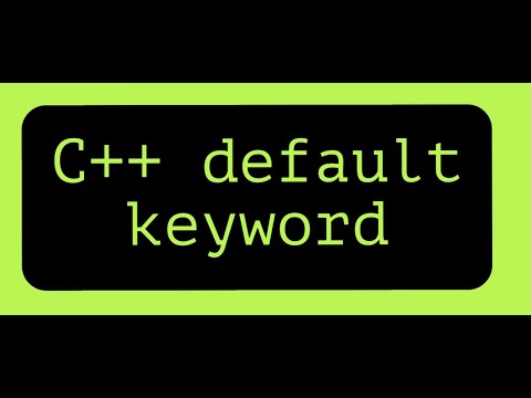 Defaulted Functions C++ || Default keyword in C++