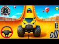 Yellow Truck vs Mega Ramp 3D Stunt | Monster Truck vs Mega Ramp #63 
