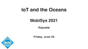 MobiSys 2021 - IoT and the Oceans