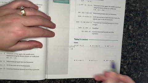 Algebra1 Unit 7 Lessons 6-10