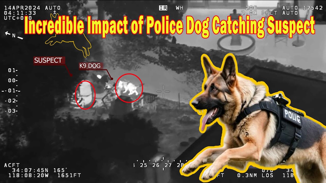 Suspect Trying to Scape From Police But Caught by K9 Dog || Car ...