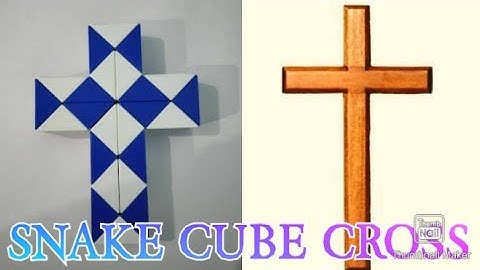 #cross how to make a cross with snake cube 24 pieces