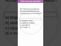 CSS Most important Question answers part 3