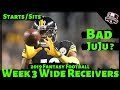 2019 Fantasy Football Advice - Week 3 Wide Receivers - Start or Sit? Every Match Up