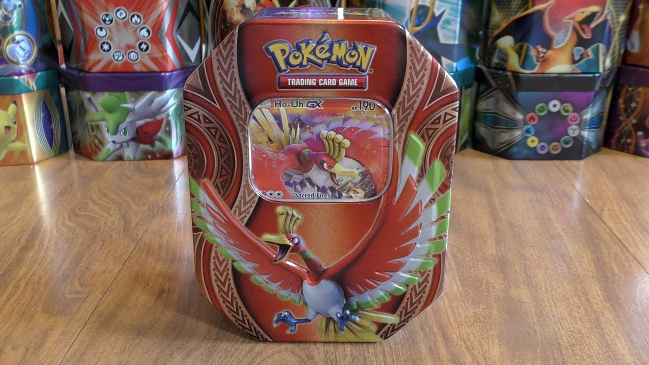 Pokemon Ho-Oh GX Tin Opening - YouTube