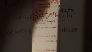 Birthday wishes from my sister