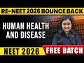 RE-NEET 2026 FREE Batch | Human Health and Disease 🔥 | All Concepts & PYQs 💯 | eSaral #neet2026