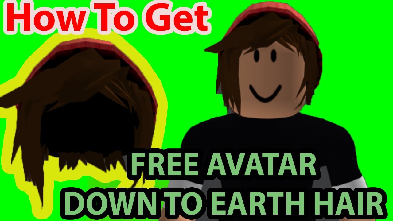 How To Get Free Avatar Hat Down To Earth Hair Accessary Roblox 2020 New Update Youtube - roblox how to make hair not clip though hats