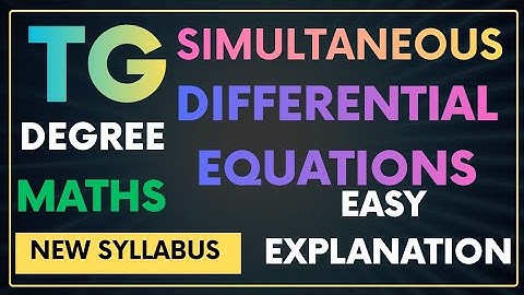 Degree Maths sem-1||Differential Equations@maths naresh eclass