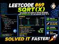 LeetCode 69 - Sqrt(x) Explained in C++ 🚀