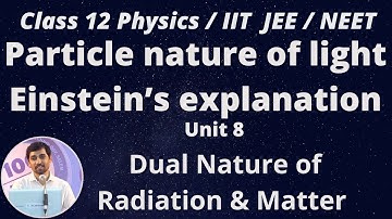 12th Physics Particle nature of light Einstein’s explanation Dual Nature of Radiation &Matter Unit 8