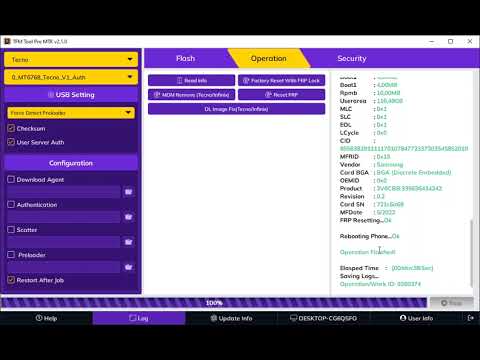 FRP Bupass Tecno Camon 19 CI6n Android 13 TFM Tool PRo