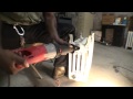 REMOVING A BUSHING OUT OF A CAST IRON RADIATOR.