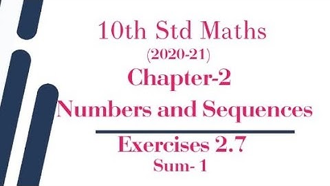 Tn 10th Maths, Chapter-2, Ex: 2.7[1] |10std maths | Geometric progression