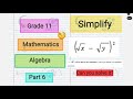Grade 11 Mathematics: Solving Surds and Algebraic Expressions | NSC &amp; IEB | ICampSA