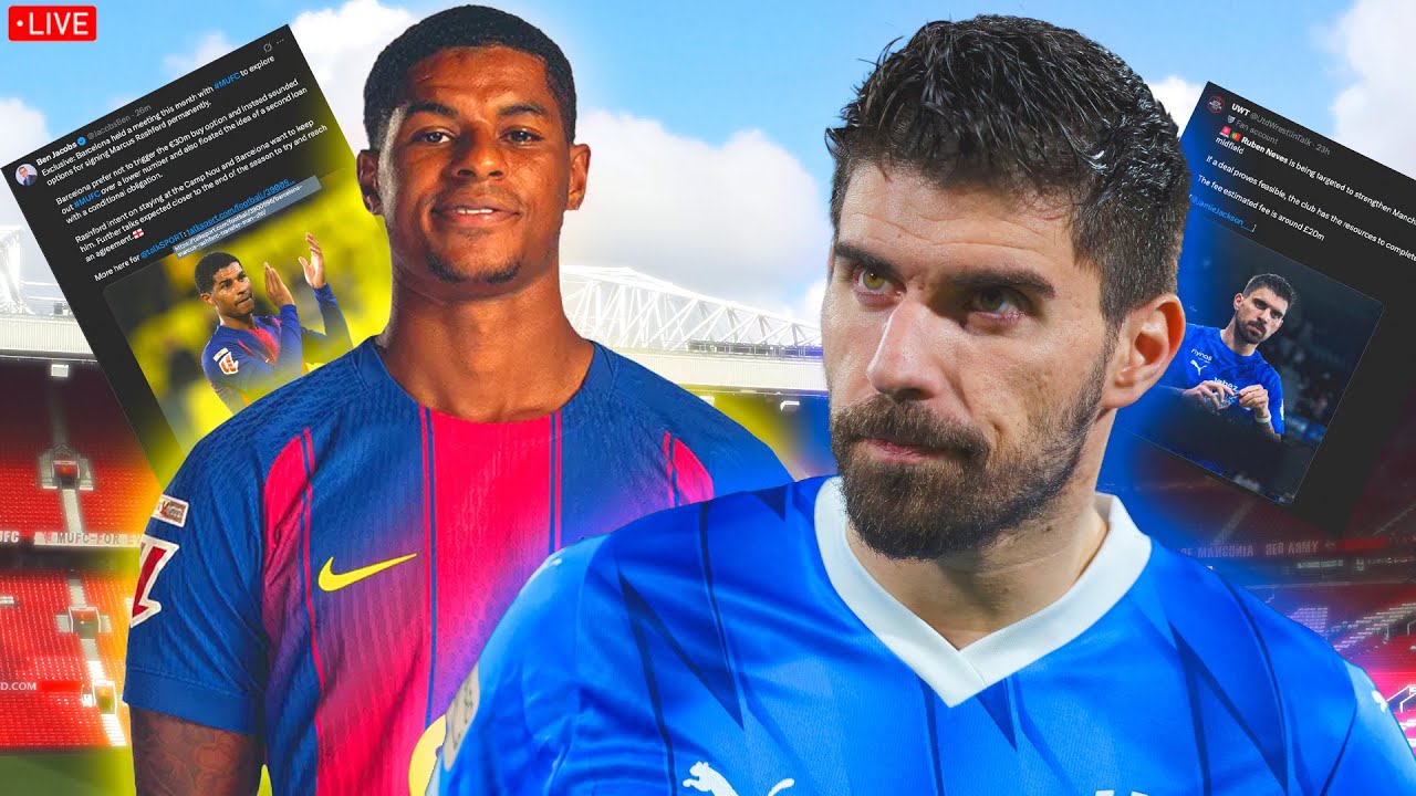 BARCA VIL HAVE RASHFORD PERMANENT! STADIG INTERESSE FOR NEVES?  Manchester United Transfer News! 🇩🇰