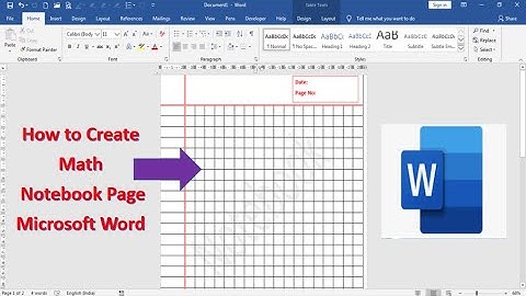 #msword How to create math Notebook Page in Microsoft word #sssci2022