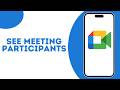 How To View Participants On Google Meet ?