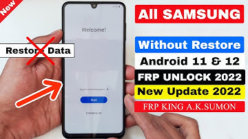 Samsung Android 11 FRP Bypass Without Restore Data/Google Lock Bypass Something Went Wrong Fix 2022