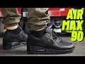 Best all black air max nike air max 90 triple black on feet review