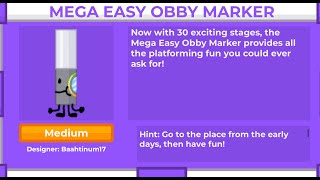 How to get Mega Easy Obby Marker (SCENTED REVERIE [CHECK DESC]) - Find The Markers