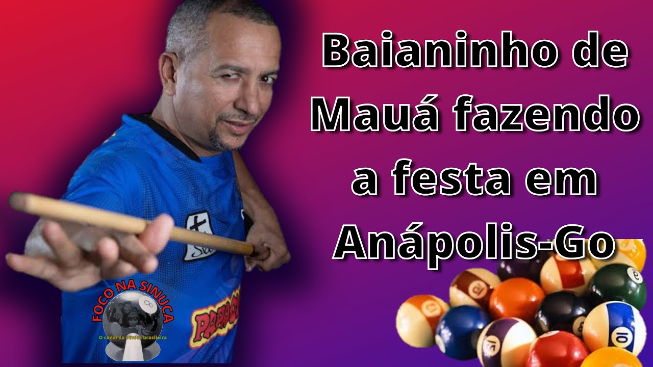 Anápolis receberá torneio de sinuca com presença de Baianinho de Mauá,  fenômeno do bilhar