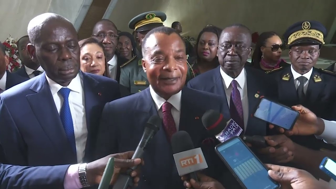 Le Président Denis Sassou-Nguesso rend hommage à feu Félix Houphouët-Boigny à Yamoussoukro